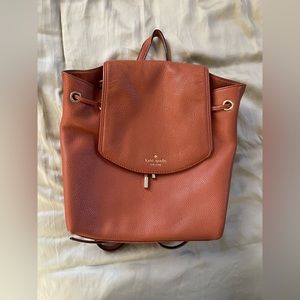 Kate Spade Brown Pebbled Leather Backpack